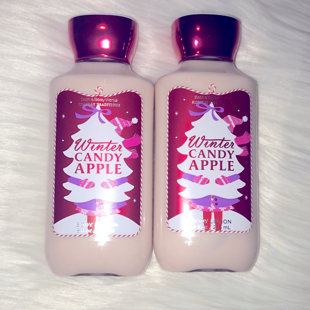 New Bath and Body Works Winter Candy Apple 8 Oz Bundle of 2